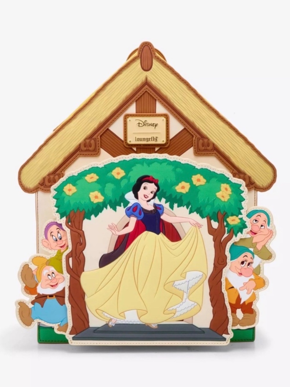 Snow White 7 Dwarfs House Loungefly Backpack NWT